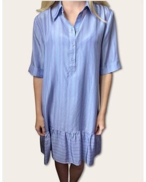 Johnny Was Ruffle Tier Dress (Slip) - Blue