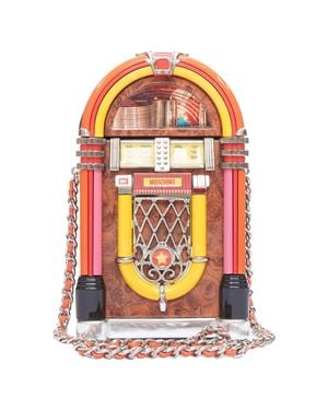 Moschino Rare 2022 Runway Jeremy Scott Diner Jukebox Crossbody Bag - Orange