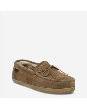 Red Wing Sheepskin Fleece Lined Suede Loafer Mocassin - Brown