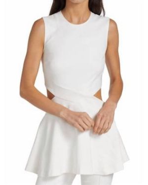 Rosetta Getty Sleeveless Cutout Top - White
