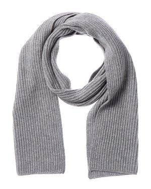 NAADAM Collection Ribbed Wool & Cashmere-Blend Scarf - Gray