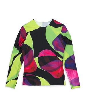 Louisa Ballou Long Sleeve-Color T-Shirt - Green