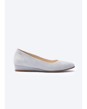VISCATA Roma Suede Flats - White