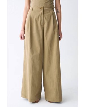 DELUC Louna Wide Leg Pants - Natural