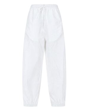 Rohe Balloon Silhouette Wide-Leg Pants With Elastic Waistband - White