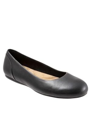Softwalk Sonoma S1862-001 Ballet Flat 'Sblack Leather Round Toe Rhs7003