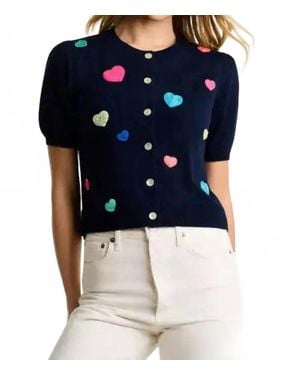 Lisa Todd Royal Flush Cotton Cardigan - Blue
