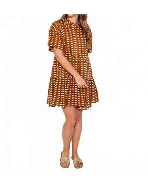 Ivy Jane Long-Sleeve Button-Up Romper - Brown