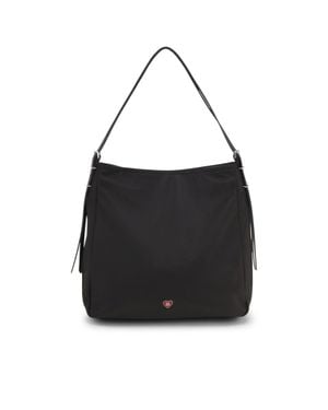 HUGO Shoulder Bag With Stacked Logo - Black