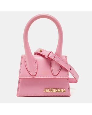 Jacquemus Leather Mini Le Chiquito Top Handle Bag - Pink