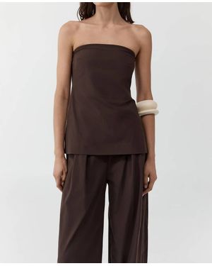 St. Agni Strapless Rouleau Tie Top - Black