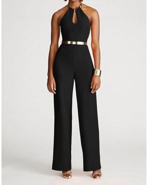 Halston Oki Jumpsuit - Black