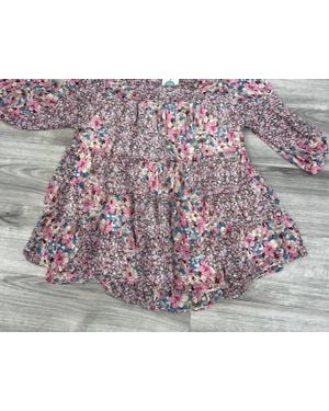 Jodifil Print Bubble Sleeve Top - Gray