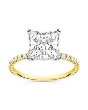 Vir Jewels 2 Cttw Princess Lab Grown Diamond Engagement Solitaire Ring - Metallic