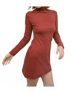 Gil Rodriguez Turtleneck Bellevue Mini Dress - Red