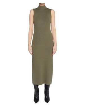 Amanda Maria Naomi Ribbed Dress - Green