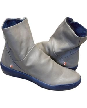 Softinos Zip Up Ankle Boots - Gray