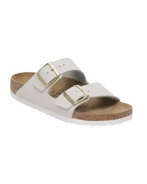 Birkenstock Arizona Nubuck Leather Sandals - Metallic