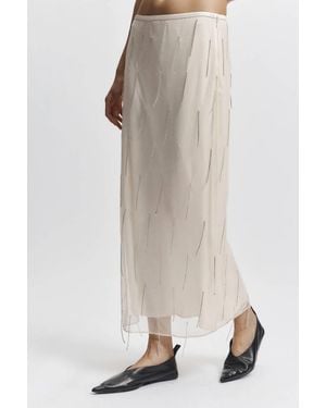 Saint Art Billie Fringe Skirt - Natural