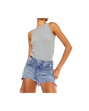 Kancan High Rise Mom Shorts - Blue