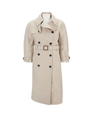 Jacquemus Double-Breasted Water-Repellent Gabardine Trench Coat - Natural
