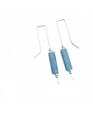 Bijou by SAM Long Bar Threaders Earrings - Blue