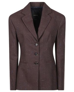 Pinko Malvasia Tailored Lapel Long-Sleeve Jacket - Brown