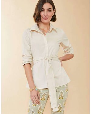 spartina 449 Marianne Long Sleeve Blouse - Natural