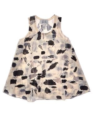 Autumn Cashmere Watercolor Cashmere-Blend Swing Tank - Natural