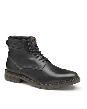 Johnston & Murphy Kipton Plain Toe Casual Lace-Up Boot - Black