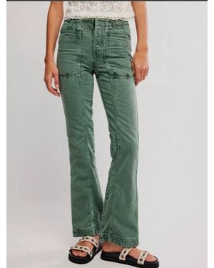 Free People Venus Bootcut Jeans - Green