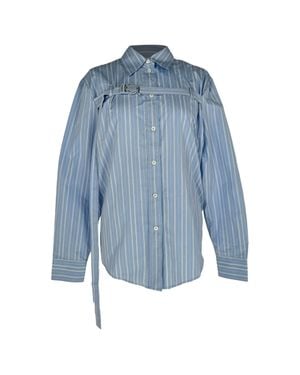 Off-White c/o Virgil Abloh Stripe Buckled Shirt - Blue