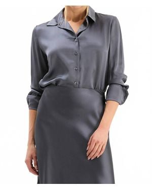 tyler boe Candice Silk Blouse - Gray