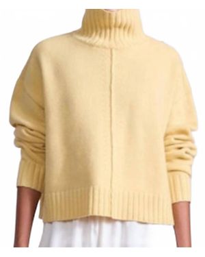 Apiece Apart Ari Cropped Turtle Neck Top - Natural