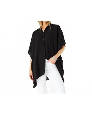 Coco + Carmen Corinne Button Front Cover Wrap - Black