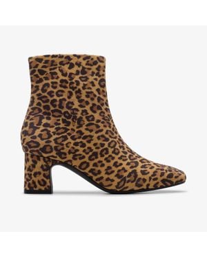 Clarks Fernie Zip Leopard Suede - Brown
