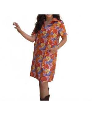 Layerz Clothing Bella Floral Midi Dress - Red