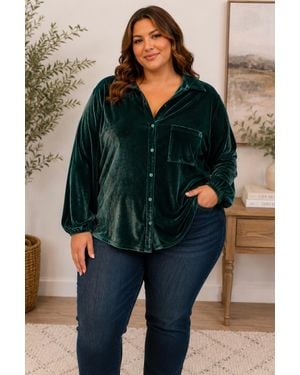 Jodifil Velvet Blouse - Green