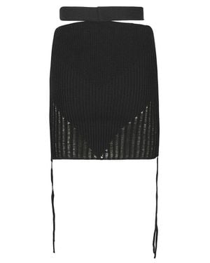 ANDREADAMO Fitted Ribbed Knit Mini Skirt - Black