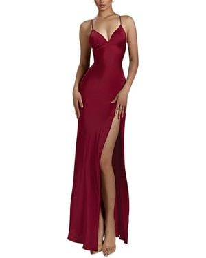 LEBRIN ATELIER Solid Maxi Dress - Red