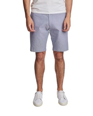 Paisley & Gray Felix Shorts Polka Dot Flat Front Slim Fit Fts268 - Blue