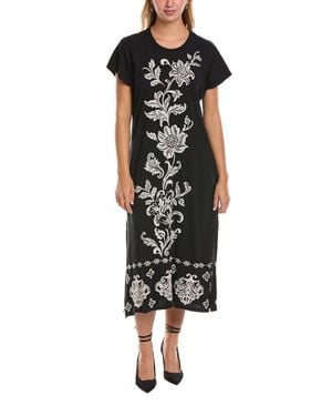 Johnny Was Relaxed Knit Maxi Dress - Black
