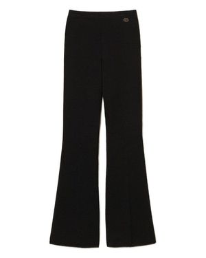 Twinset Straight-Leg Tailored Pants With Fitted Waistband - Black