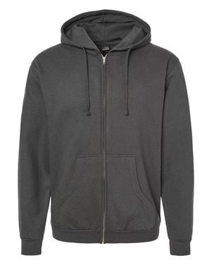 Tultex Full-Zip Hooded Sweatshirt - Gray