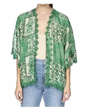 Johnny Was Roseum Short Kimono - Green