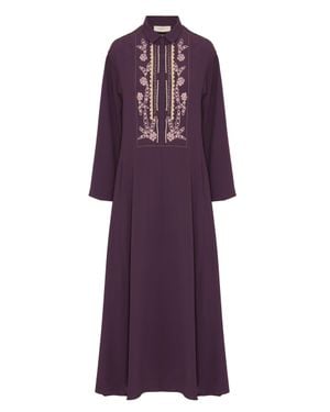 Beatrice B. Torre Fabric Dark Plum Dress - Purple