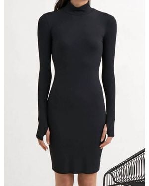 Lanston Turtleneck Mini Dress - Black