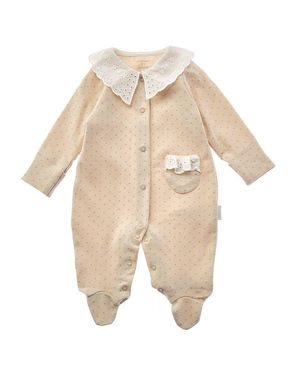 Andy Wawa Andywawa Lace Petal Romper - Natural