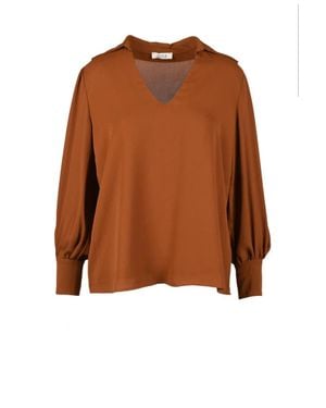 Think! Polyester Blouse - Brown