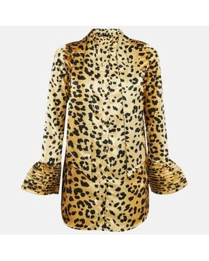 Love Moschino Leopard Print Satin Mini Dress - Metallic